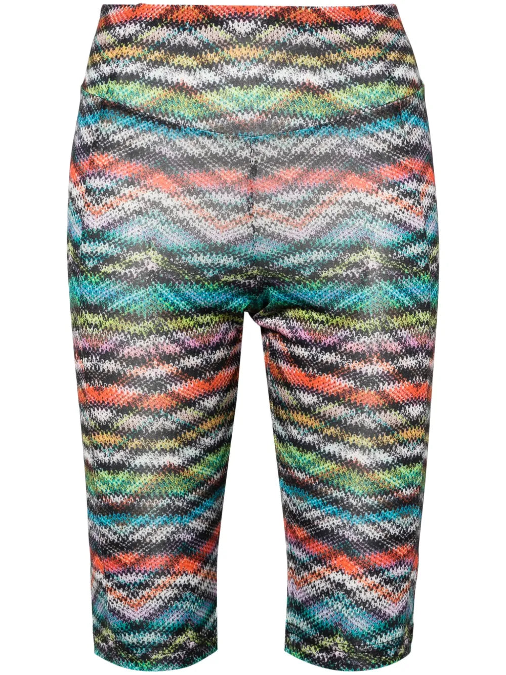 Zigzag-Woven-Print Shorts