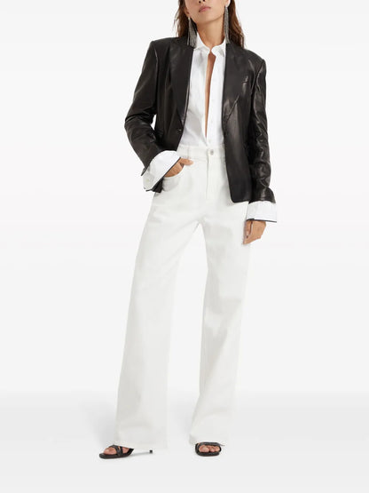 Mid-Rise Wide-Leg Jeans