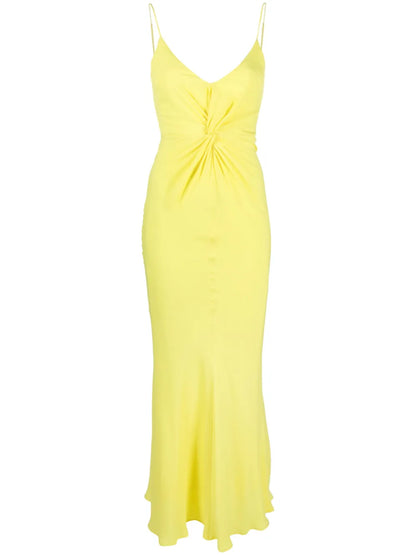 Knot-Detailed Long-Length Dress