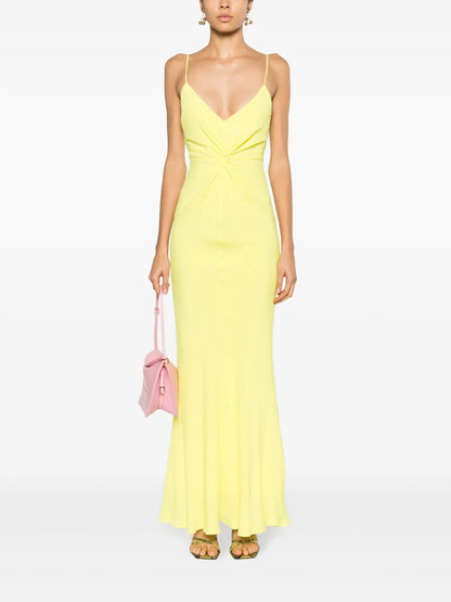 Knot-Detailed Long-Length Dress