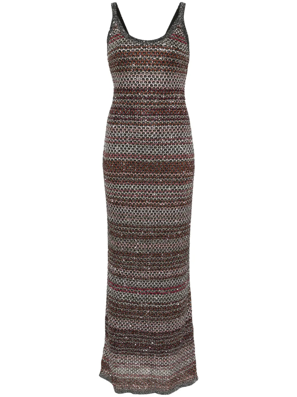 Zigzag Knit Long Dress