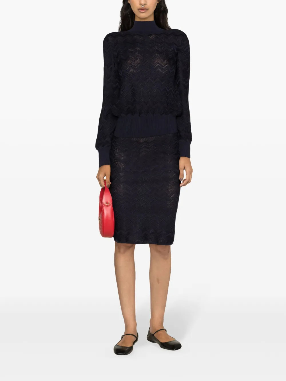 Chevron Wool-Blend Jumper