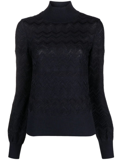 Chevron Wool-Blend Jumper