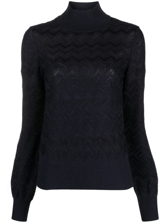 Chevron Wool-Blend Jumper