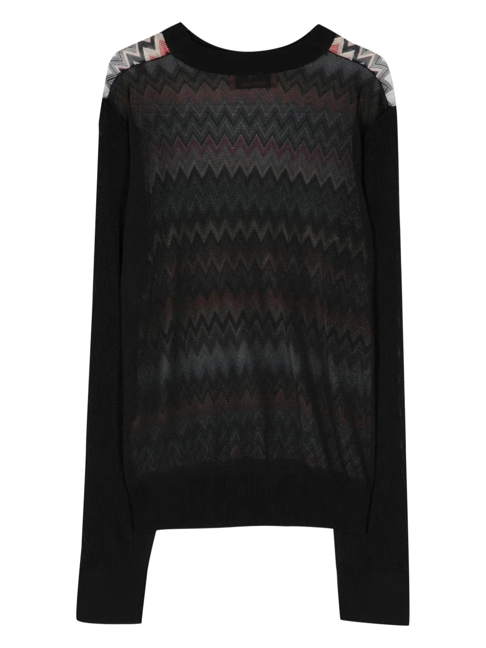 Zigzag Ribbed-Knit Top
