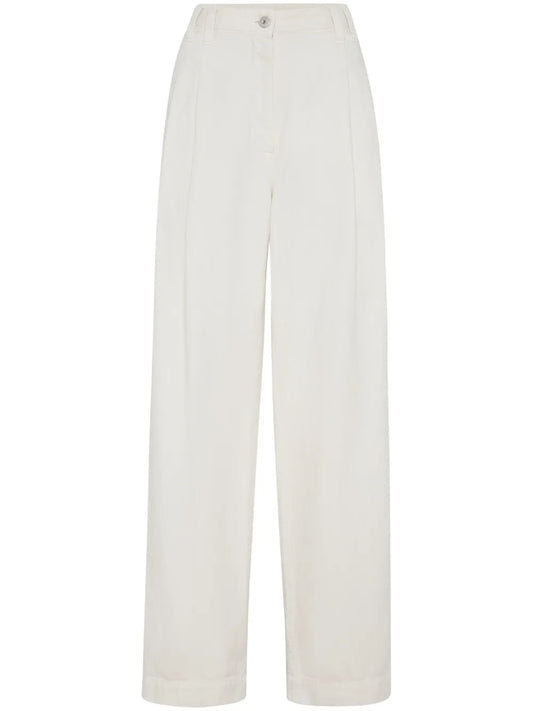 High-Waisted Straight-Leg Trousers