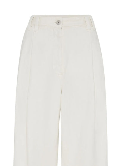 High-Waisted Straight-Leg Trousers