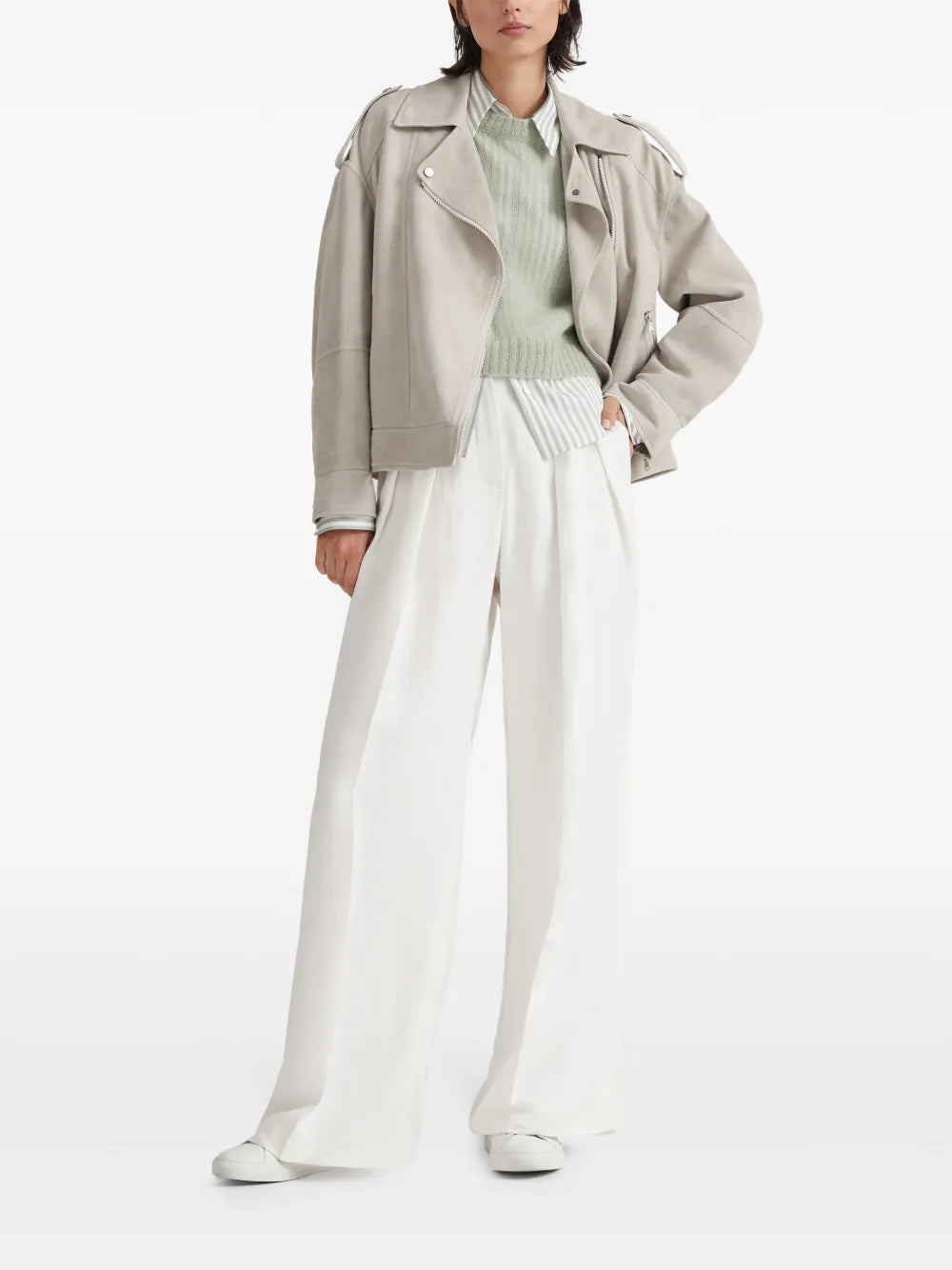 Wide-Leg Tailored Trousers