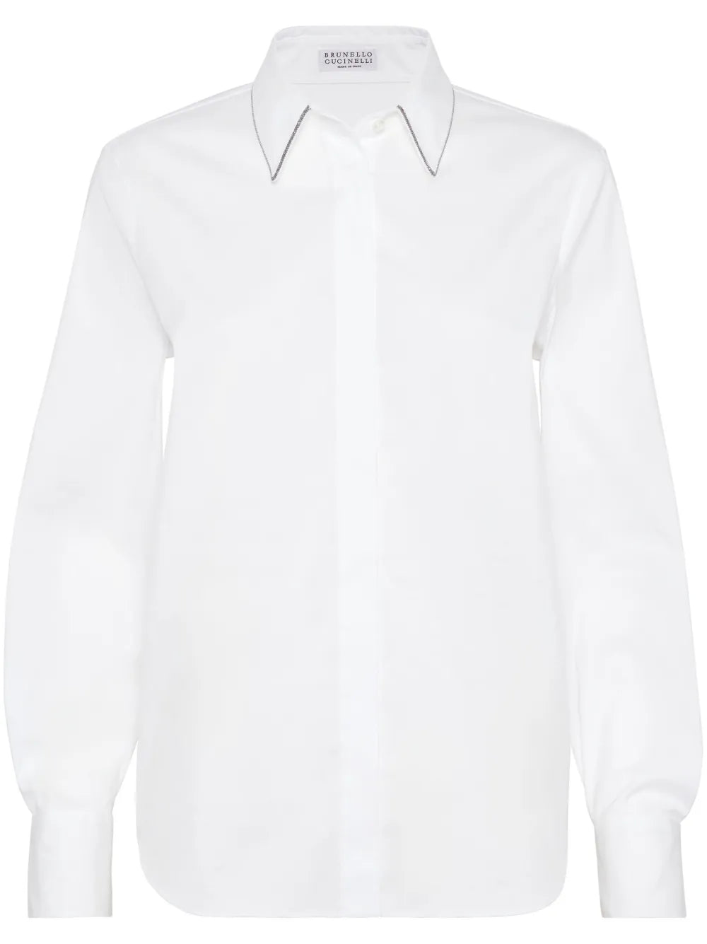 Collar-Trim Long-Sleeve Shirt