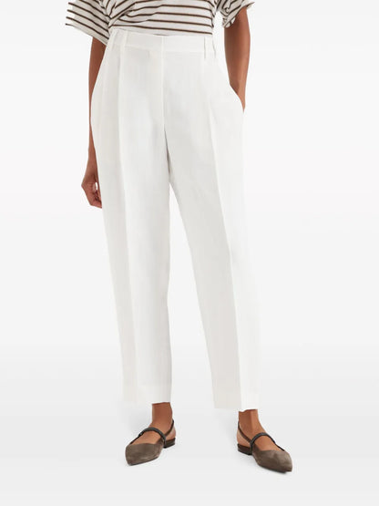 High-Waist Cropped Trousers