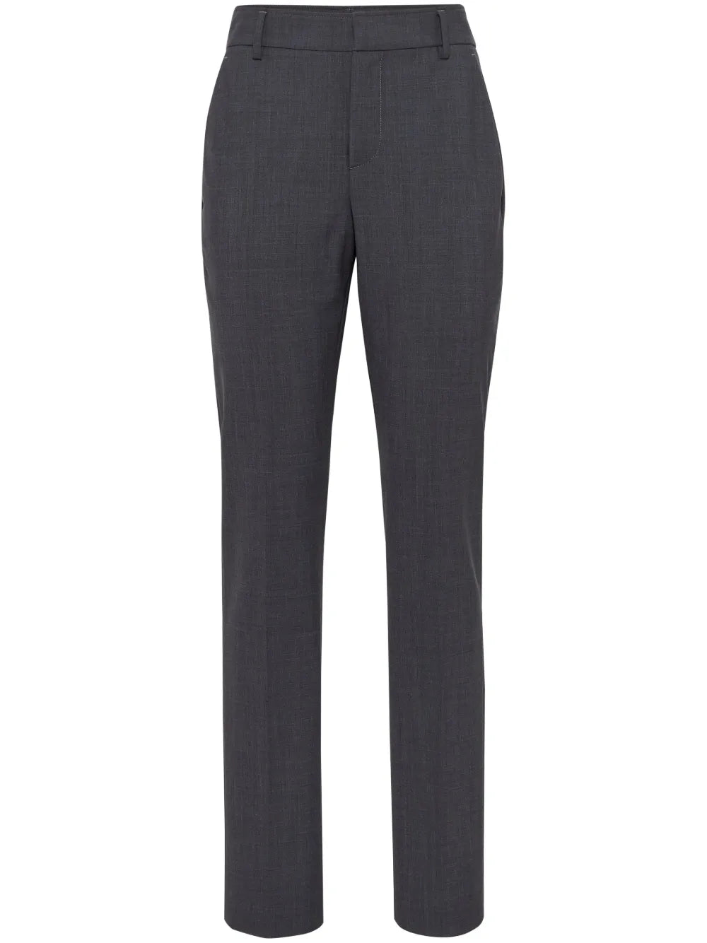 High-Waist Tapered-Leg Trousers