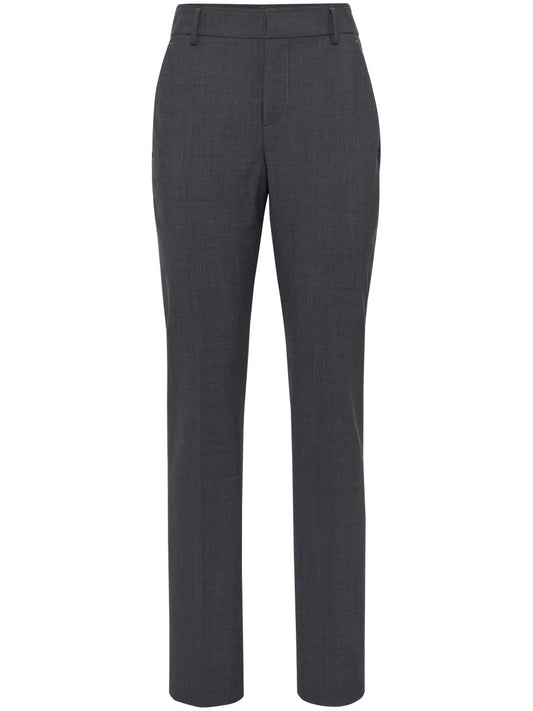 High-Waist Tapered-Leg Trousers