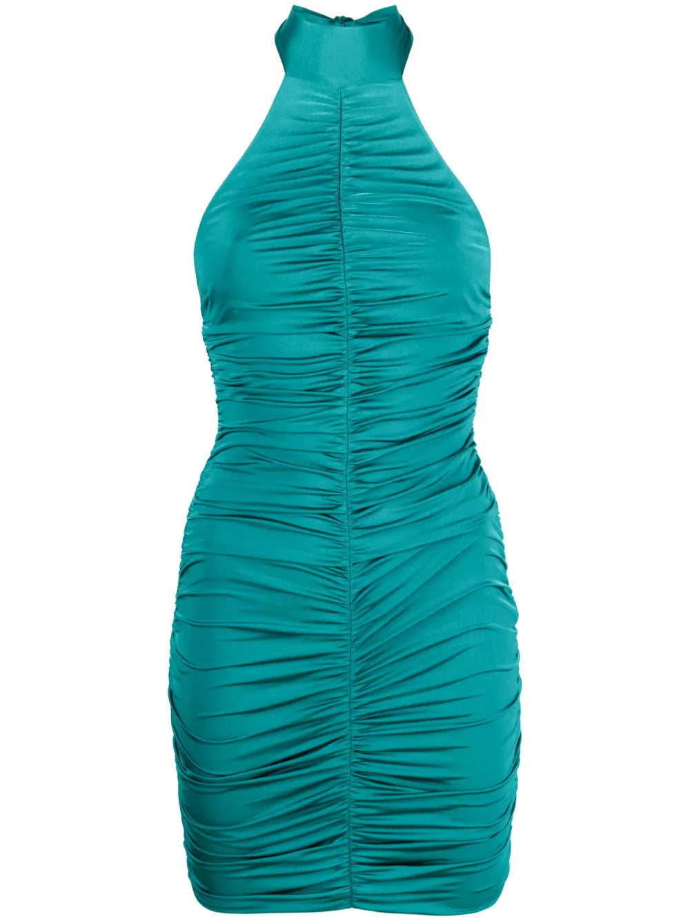 Ruched Halterneck Mini Dress