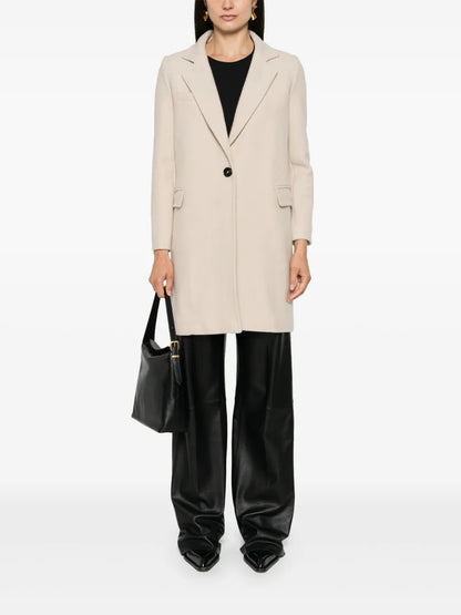 Single-Breasted Wool Coat