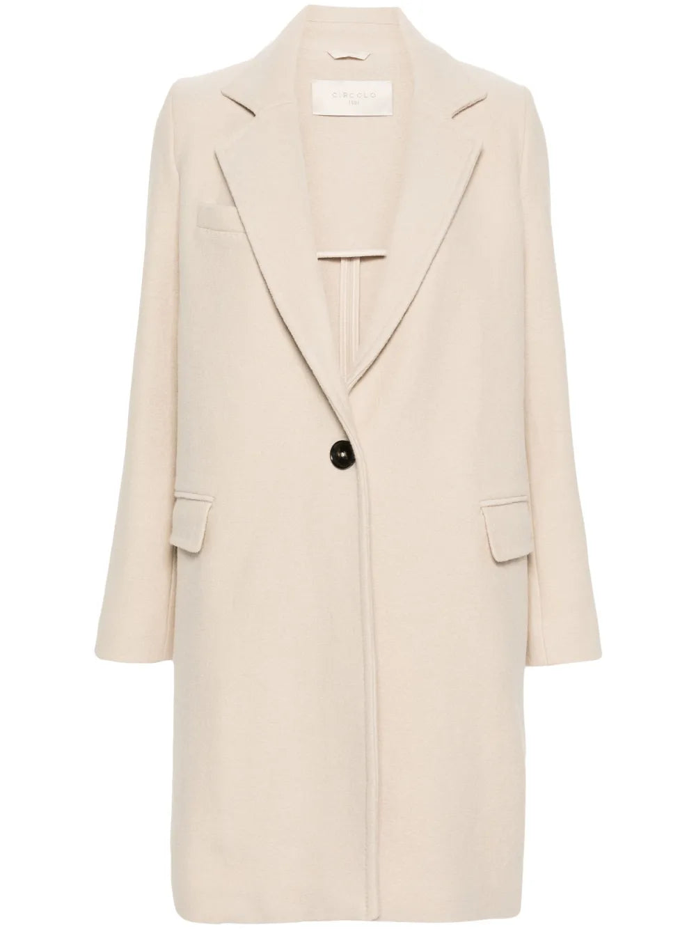 Single-Breasted Wool Coat