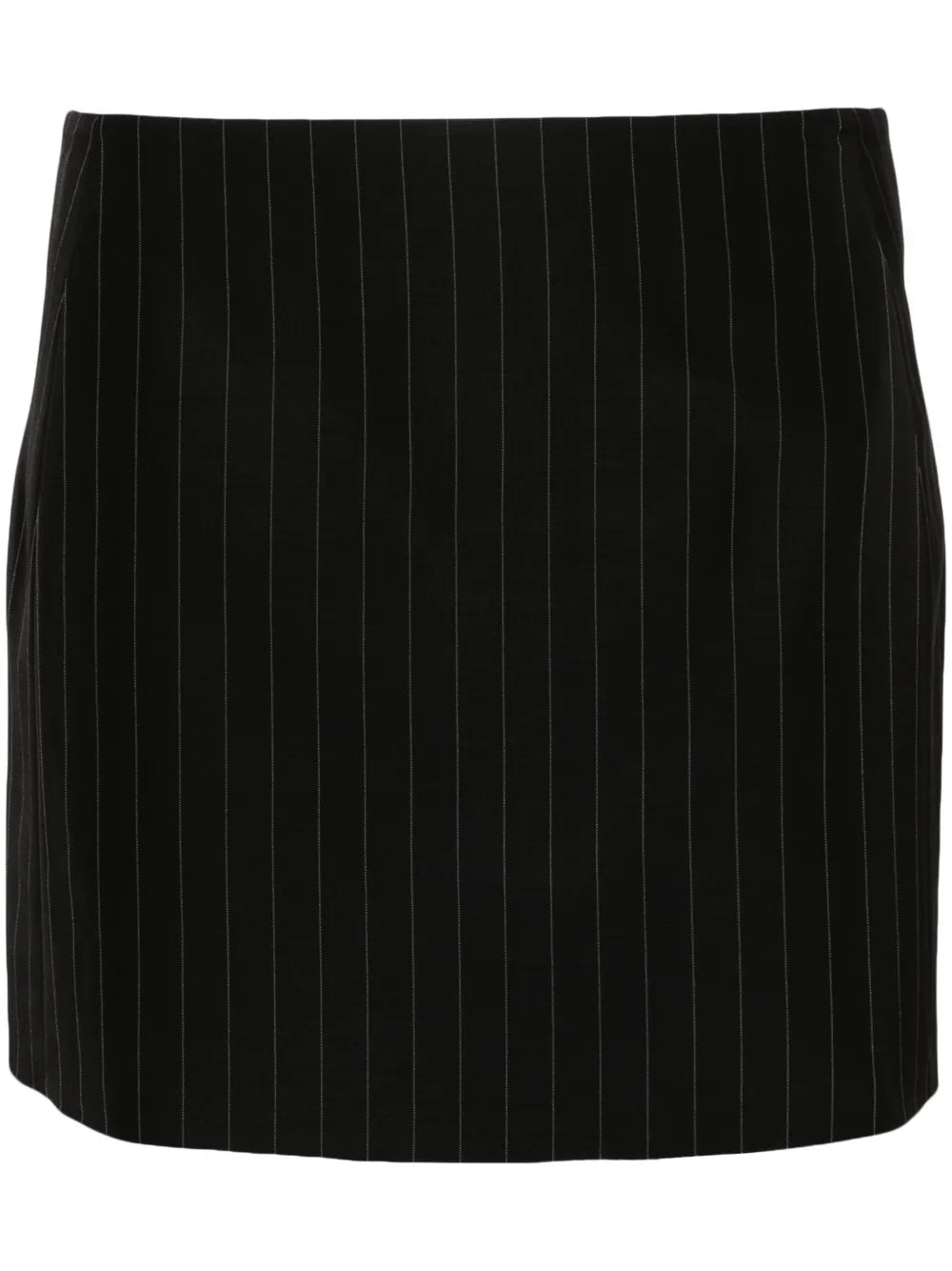 Pinstripe-Pattern Thigh-High Skirt