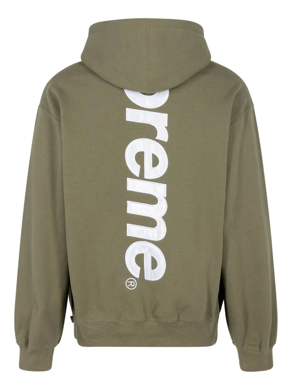 Satin Appliqué "Fw23 - Light Olive" Hoodie