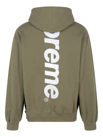 Satin Appliqué "Fw23 - Light Olive" Hoodie