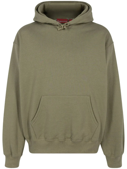 Satin Appliqué "Fw23 - Light Olive" Hoodie