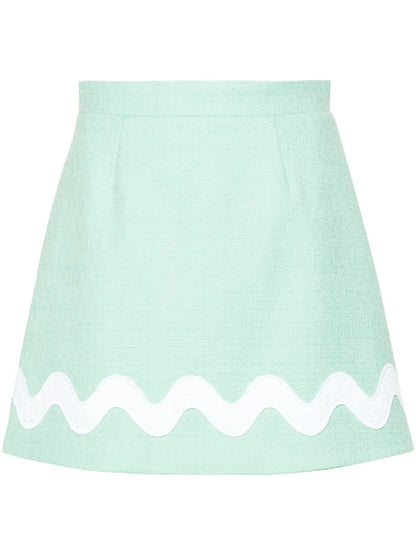 Wave Tweed Mini Skirt