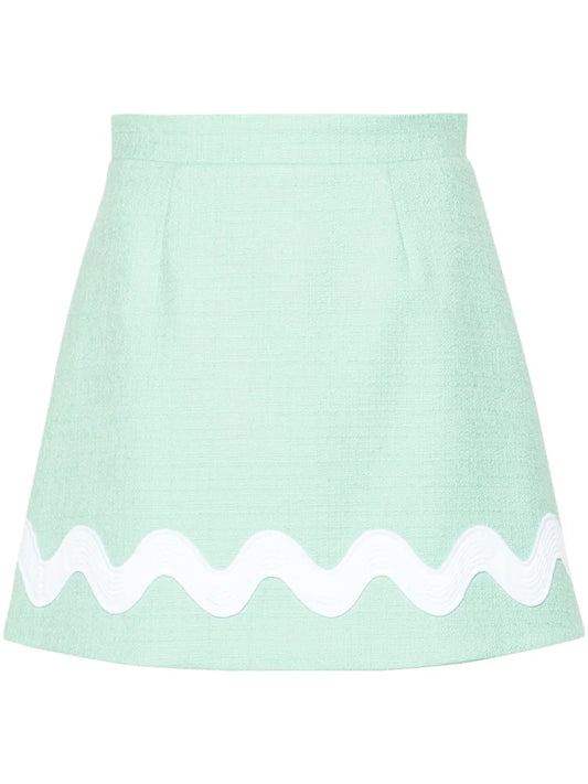 Wave Tweed Mini Skirt