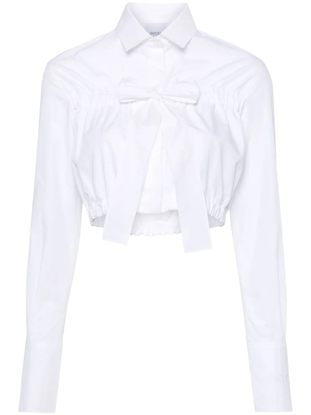 Bow-Detail Cropped Blouse