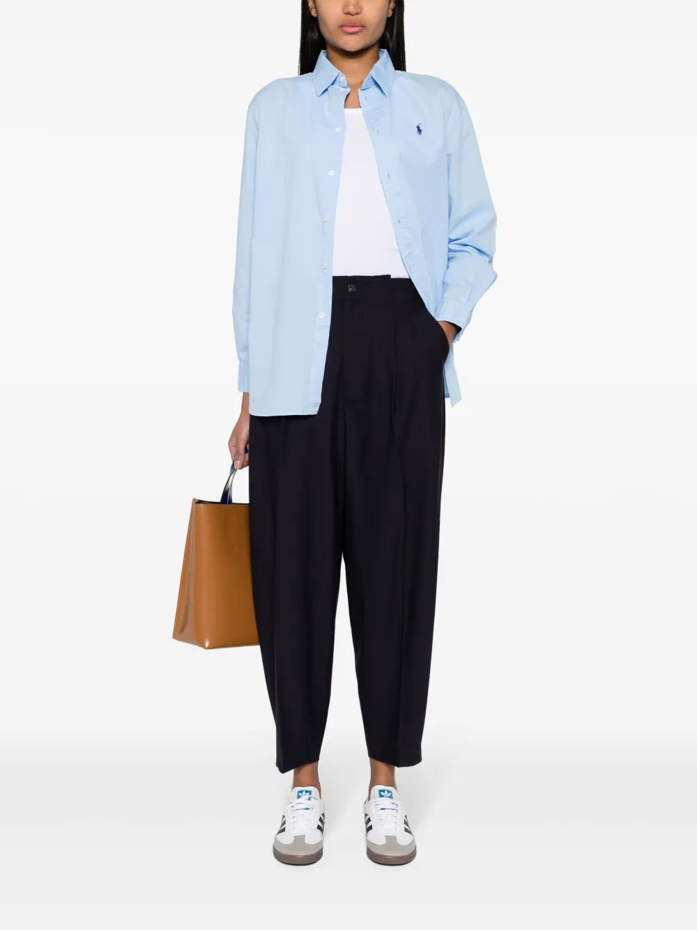 Wool-Blend Cropped Trousers