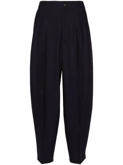 Wool-Blend Cropped Trousers
