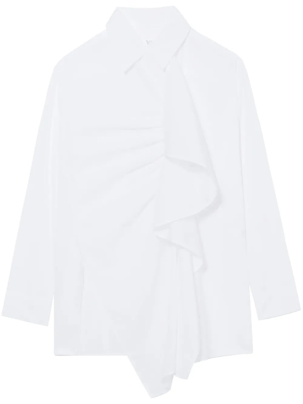 Ruffle-Detailing Cotton Shirt