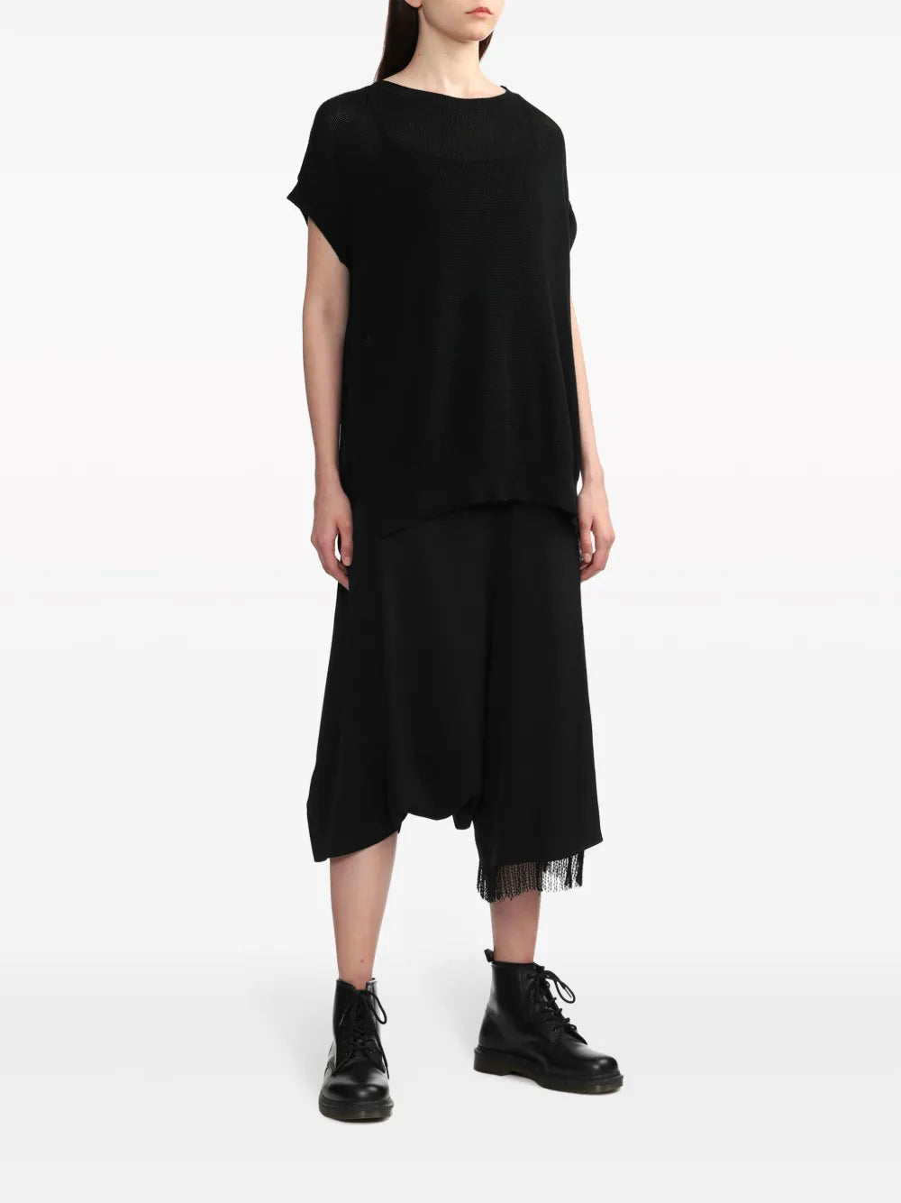 Ruched-Detailing Cotton-Blend Top