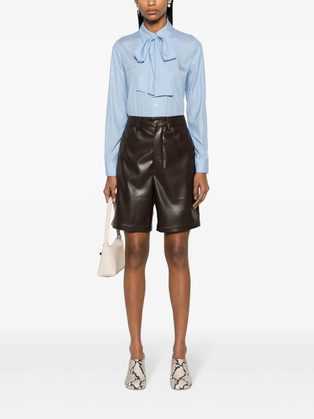 Pussy-Bow Silk Shirt
