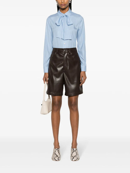 Pussy-Bow Silk Shirt