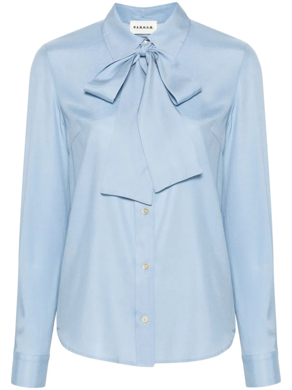 Pussy-Bow Silk Shirt