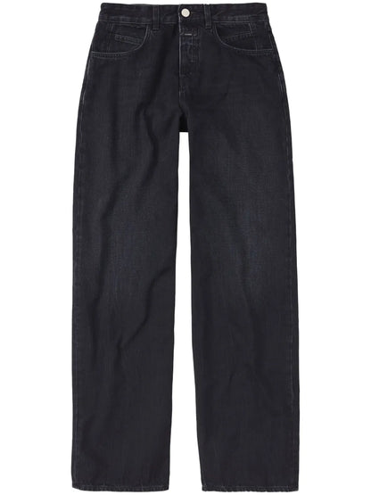 Mid-Rise Wide-Leg Jeans