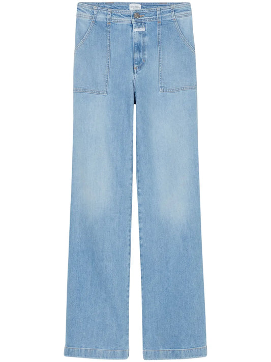 High-Rise Straight-Leg Jeans