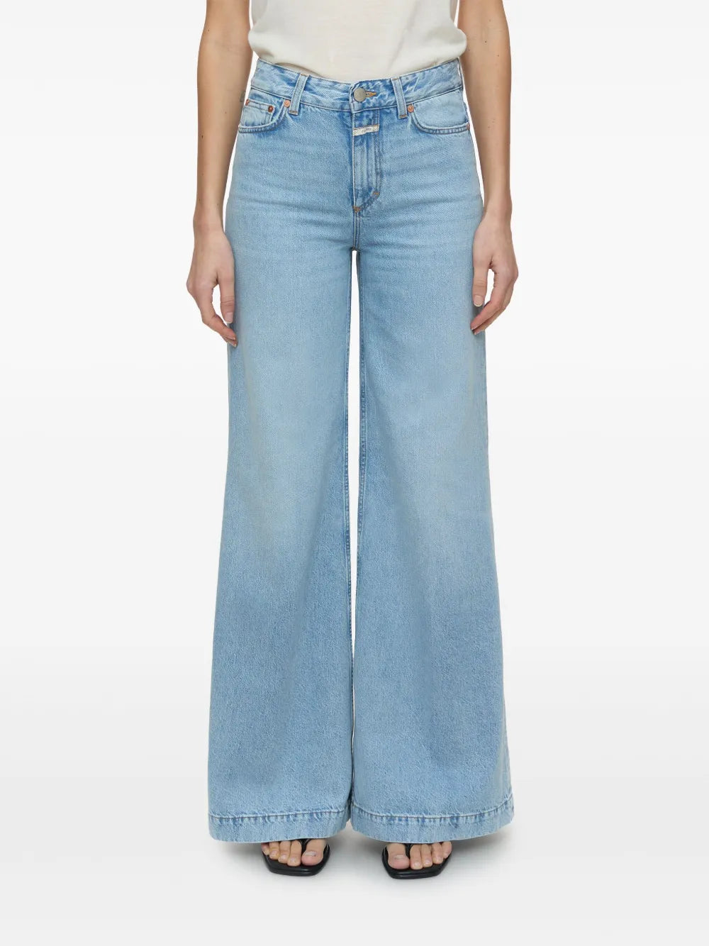 Wide-Leg Organic-Cotton Jeans