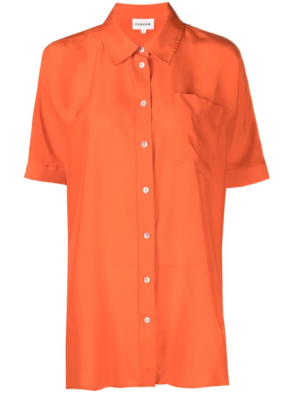 Short-Sleeve Silk Shirt