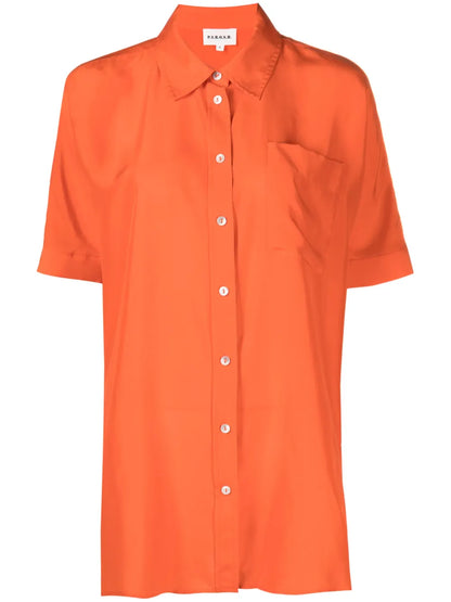 Short-Sleeve Silk Shirt