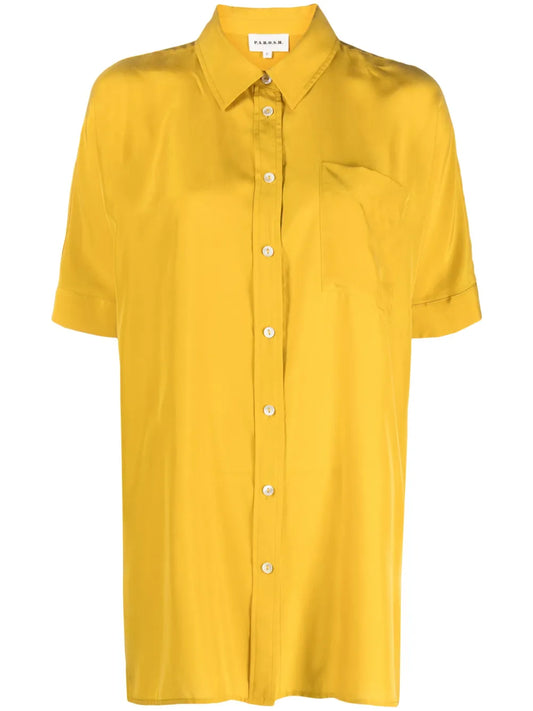 Short-Sleeve Silk Shirt