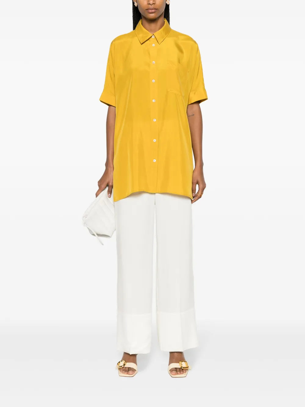 Short-Sleeve Silk Shirt