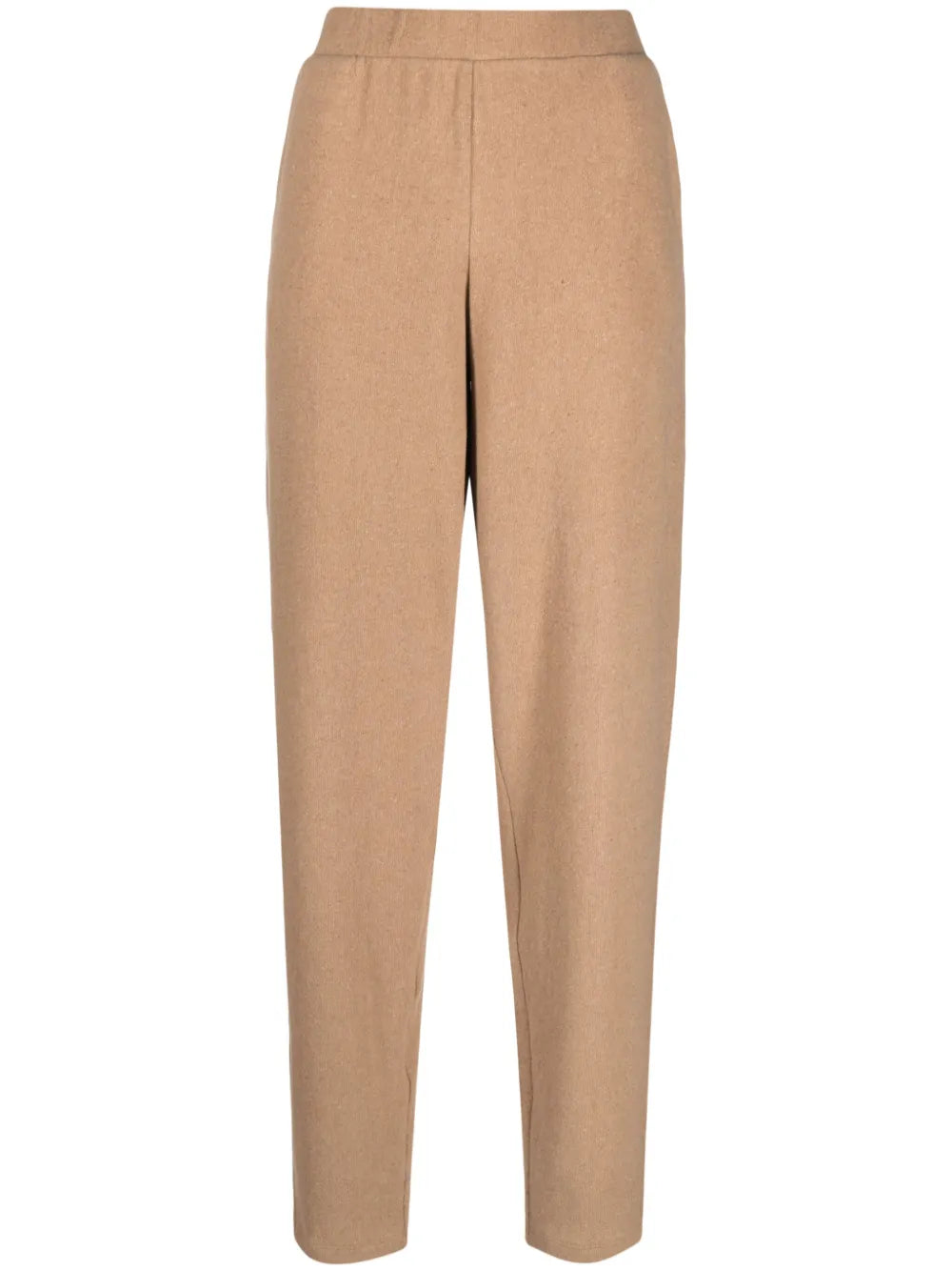 Tapered-Leg Cotton-Blend Trousers