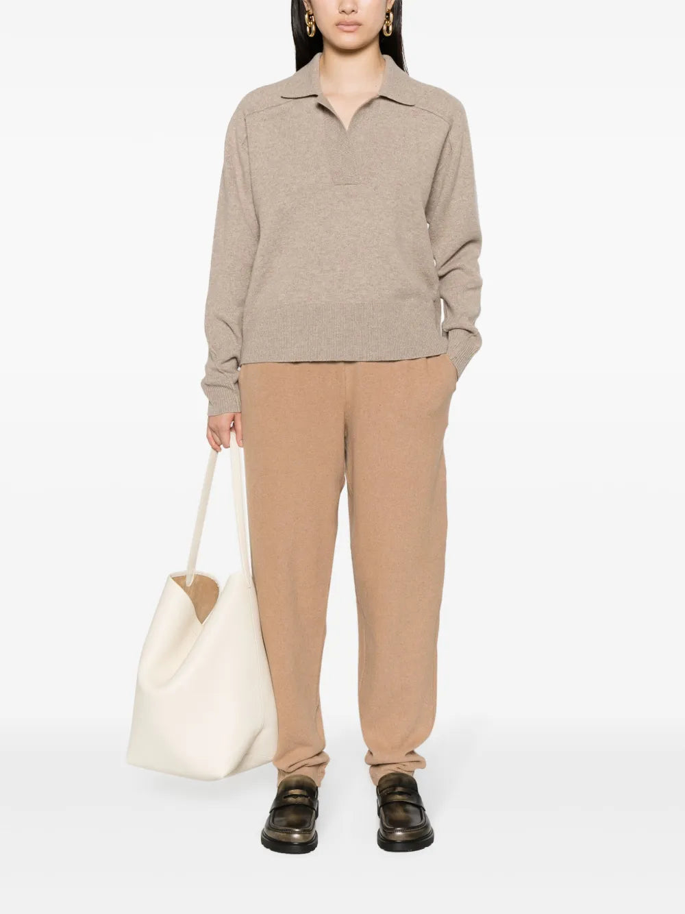 Tapered-Leg Cotton-Blend Trousers