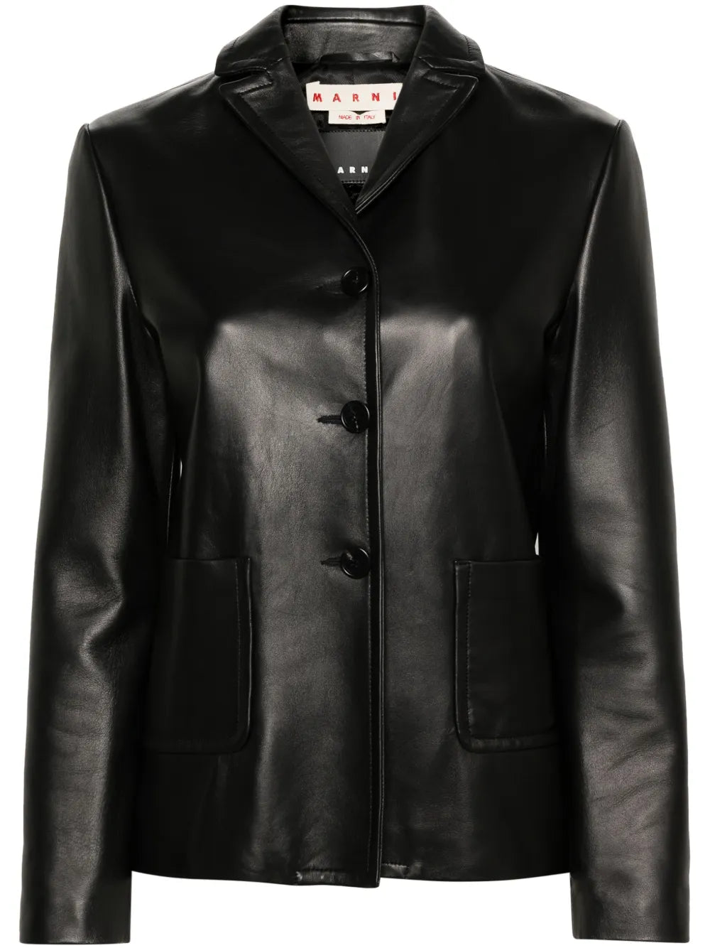 Single-Breasted Lambskin Blazer