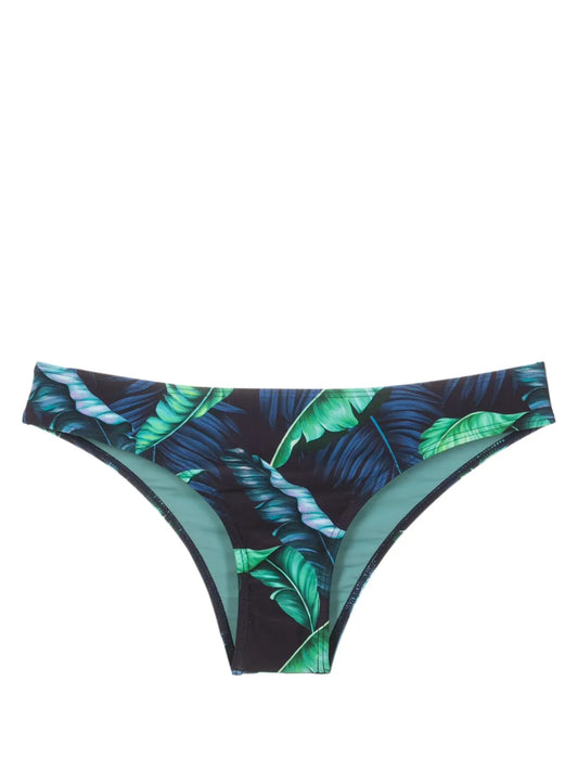 Waikiki Leaf-Print Bikini Bottoms