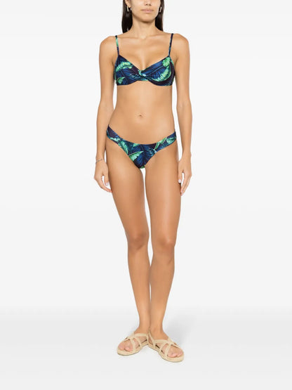 Ritz Leaf-Print Bikini Bottoms