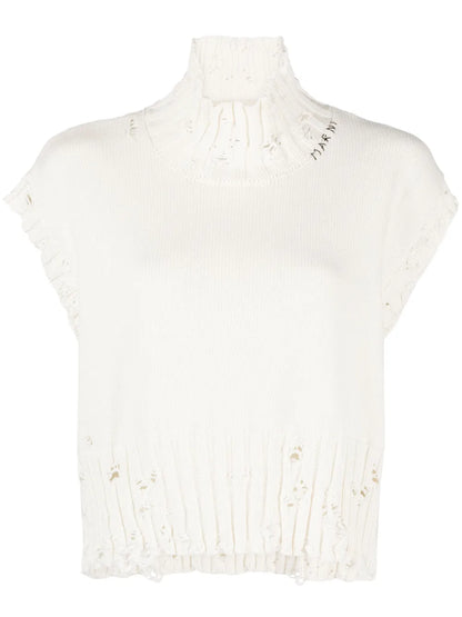 Cropped Distressed Jumper