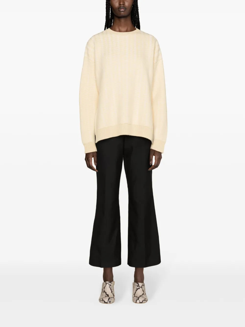 Cropped Flared Trousers