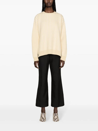 Cropped Flared Trousers