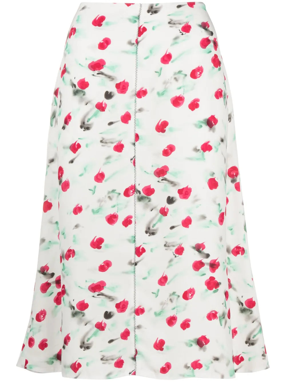 Floral-Print Midi Skirt