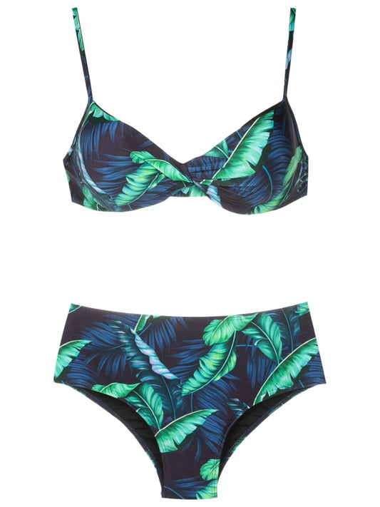 Verônica Leaf-Print Bikini